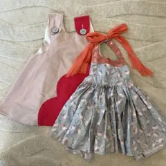 マールマール2点セット子供用フリル付きエプロン2点セット