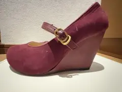aszakka ウェッジソール パンプス ボルドー ストラップのサムネイル
