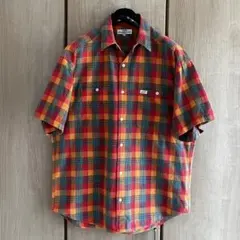 80s〜90s初期 OLD GUESS USA製 チェックシャツ Lのサムネイル