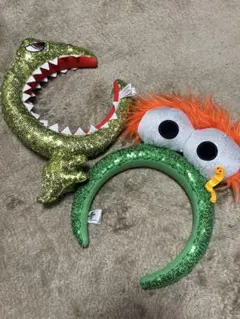 USJ 恐竜 オスカー スパンコール カチューシャ 2点セット