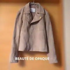 BEAUTÉ DE OPAQUE フェイクスエード ライダースジャケット M
