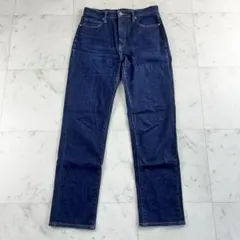 ユニクロ スリムストレートハイライズジーンズ 27 69 ネイビー