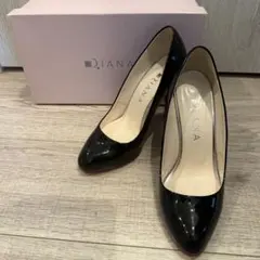 DIANA　エナメル　レッドソール　パンプス 23cm 黒