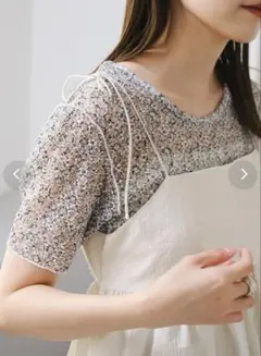 【Kastane】レースフラワープリントTEE （white）のサムネイル