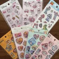 【即日出荷】ディズニー　ウォーター ふわふわ エポキシラメシール 7点セット