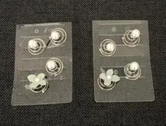 ヘアーチャーム ヘアーアクセサリー パール 花