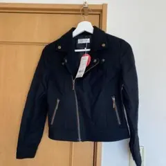 値下げしました。秋冬物新品タグ付き　anysis ライダースジャケット　黒のサムネイル