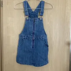 キッズ　デニムオーバーオール ジッパー付き　スカート　130