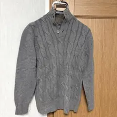 セット割歓迎！GapKids ケーブル編み ハイネックセーター 160 グレー