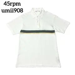 45rpm umii908 ボーダー ポロシャツ サイズ3 ホワイトのサムネイル