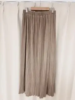 ロングプリーツスカート ブラウンのサムネイル