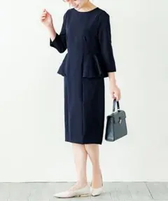 ペプラムワンピース　フォーマル　入学式　入園式　卒業式　卒園式