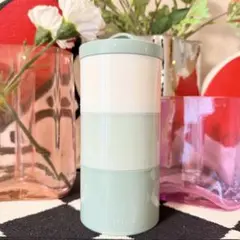 KEYUCA 3段スタッキング弁当箱 縦型お弁当箱 グリーン ホワイト