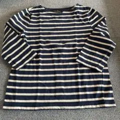 Le minor ストライプ 五分袖Tシャツ