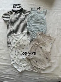 半袖ロンパース、肌着セット