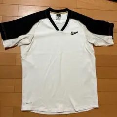 NIKE ナイキ DRI-FIT 半袖ゲームシャツ L 白×黒 ゴールド