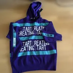 ZARA START CREATING パーカー 紫色 ストライプデザイン