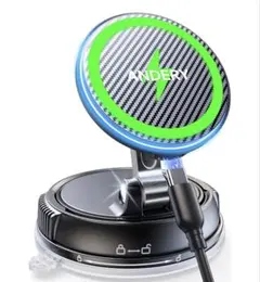 車載スマホホルダー MagSafe対応 ワイヤレス充電 15W 360°回転