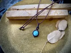 アマゾナイト⌘シンプルマクラメネックレス