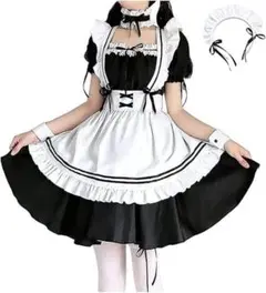メイド服 Lサイズ コスプレ仮装 初心者 セット かわいい コスチューム