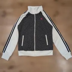 adidas ベイビーわるきゅーれ ドット 杉本ちさと Y2Kピンク ネイビーL