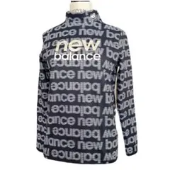 ニューバランス ゴルフ レディース ロゴ ストレッチ 長袖 モックネック シャツ