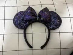 ミニー カチューシャ 紫色 スパンコール