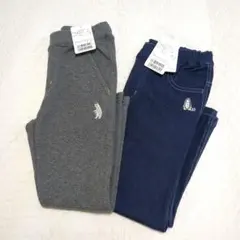 【新品/2点セット】kladskap　ロングパンツ　アニマル　ワンポイントデニム