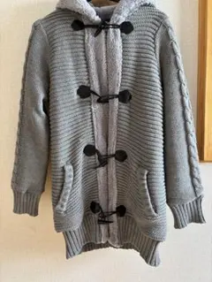 新品未使用✨LIPSTAR ダッフルニットコート ボア裏地 グレー サイズ5