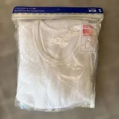 新品 ユニクロ ヒートテック ワッフル クルーネックＴ 白 Sサイズ