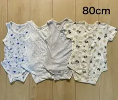 【西松屋】ベビー 半袖 ロンパース肌着 80cm 4枚セット まとめ売り