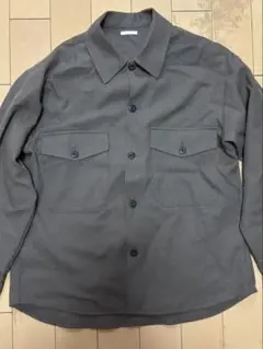 GU　CPOシャツ　ダークブラウン М