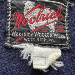 40s 美品　黒タグ筆記体タグ　WOOLRICH