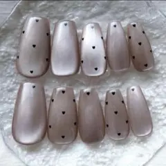 即購入OK！マグネットネイル❤︎ハートネイル❤︎ワンホンネイル❤︎ホロネイル❤︎