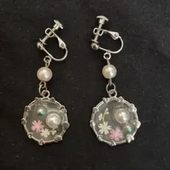 桜　パール　ハンドメイドイヤリング