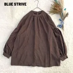 BLUE STRIVE ボリューム袖ブラウス ゆったりシルエット ナチュラル系