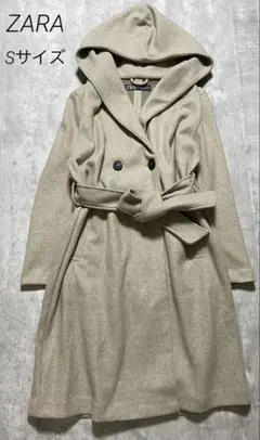 ZARA Sサイズ フーデッドコート ベージュ Sサイズ