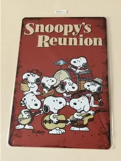スヌーピー Snoopy's Reunion ブリキ看板 インテリア