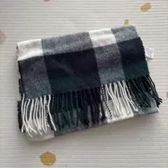 MUJI（無印良品）ウール100% チェック柄マフラー