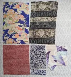 『もすりん』和柄生地 、はぎれセット 7枚