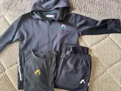 ZARA キッズスポーツウェア160ブラック　 ジャージ上下セット&長袖Tシャツ