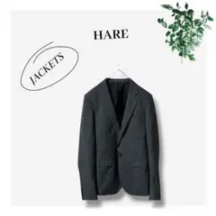 美品 HARE ウール100% テーラードジャケット 1ボタン L チャコールのサムネイル