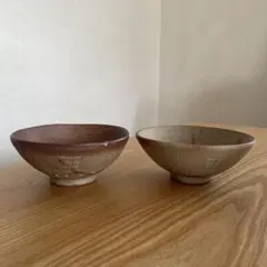 備前焼　左馬飯碗　ごはん茶碗　ペア　縁起物　夫婦茶碗のサムネイル