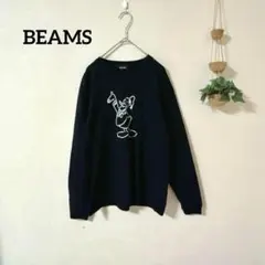 ◯ビームス ミッキーネイビー カットソー 長袖Tシャツ S シンプル カジュアルのサムネイル