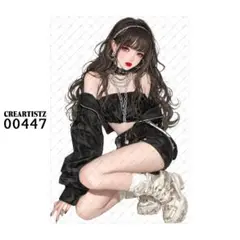 00447 ガール ペーパー/ステッカー 4枚 CREARTISTZ