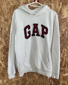 GAP フード　白　S ギャップ　パーカー　ユニセックス