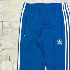 アディダス　トラックパンツ　メンズ　S　ブルー　ヨーロッパTP　トレフォイルロゴ