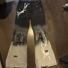 OF THE NEIGE STYLE デニムパンツ スカル ダメージ 42サイズ OF THE NEIGE STYLE デニムパンツ スカル ダメージ 42サイズ - メルカリ