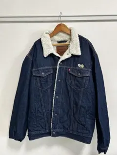 Levi's ボアデニムジャケット 花柄刺繍 XLのサムネイル