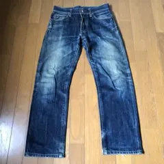 UNIQLO ストレートデニム S002 ダークブルー